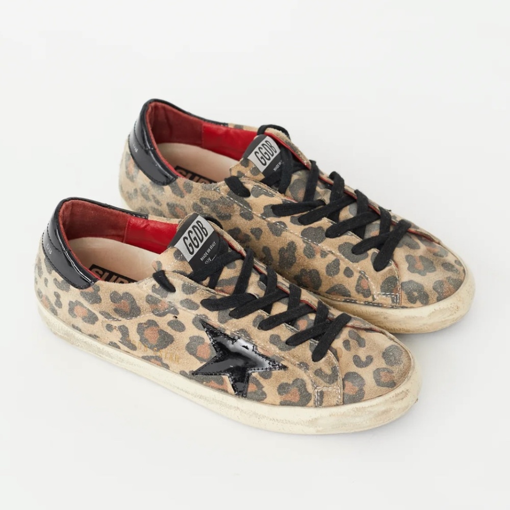 Golden Goose Brown Print Superstar Sneaker